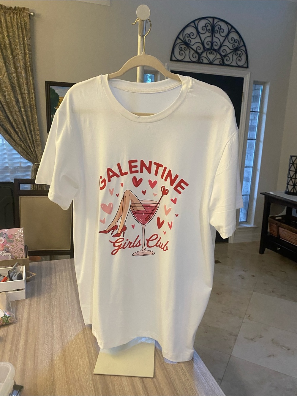 Galentine Girls Club White Graphic Tee